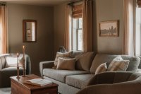 Donker hout en koper domineren je woonkamer in 2026